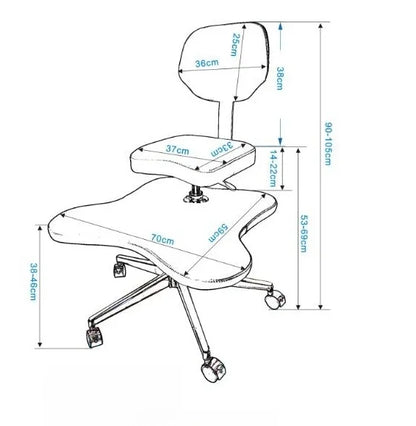 Ergonomic Kneeling Chair with Back Support
